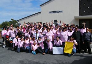 Optog deur Vrouens met Hoop